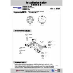 Boccola del telaio ausiliario posteriore Hardrace 8716 Infiniti Q45, Nissan 240SX, Skyline, serie Z - 