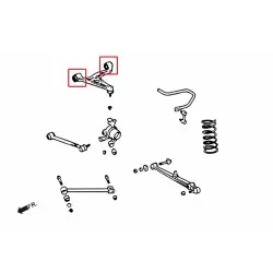 Hardrace 8735 Rear Upper Arm Bush Lexus, Toyota - 