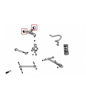 Hardrace 8735 Rear Upper Arm Bush Lexus, Toyota - 