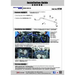 Hardrace 8738 Front Sway Bar Honda Civic - 