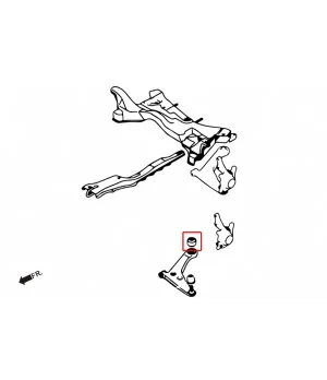 Hardrace 8743 Front Lower Arm Bush - Rear Mitsubishi Eclipse cross, Lancer mirage, Outlander - 