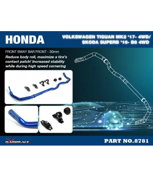 Hardrace 8781 Front Sway Bar Skoda Kodiaq, Superb, Volkswagen Golf r, Tiguan - 