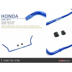 Hardrace 8786 Front Sway Bar Honda Civic - 