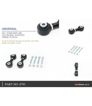 Hardrace 8791 Universal Adj. Stabilizer Link Honda Civic - 