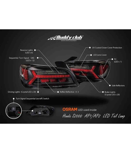 Buddy Club LED fari posteriori (S2000 04-09)