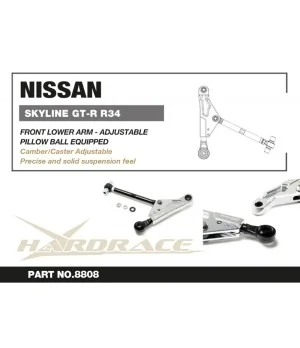 Hardrace 8808 Front Lower Arm - Adjustable Nissan Skyline - 