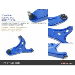 Braccio di controllo inferiore anteriore Hardrace 8812 + regolatore del centro di rollio Scion FR-S, Subaru BRZ, Toyota 86 - 