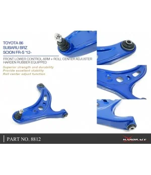 Hardrace 8812 Front Lower Control Arm + Roll Center Adjuster Scion FR-S, Subaru BRZ, Toyota 86 - 