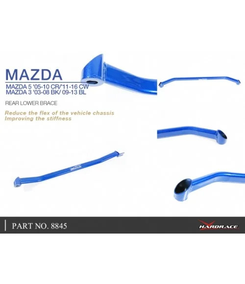 Hardrace 8845 Rear Lower Brace Mazda 3, 5 - 