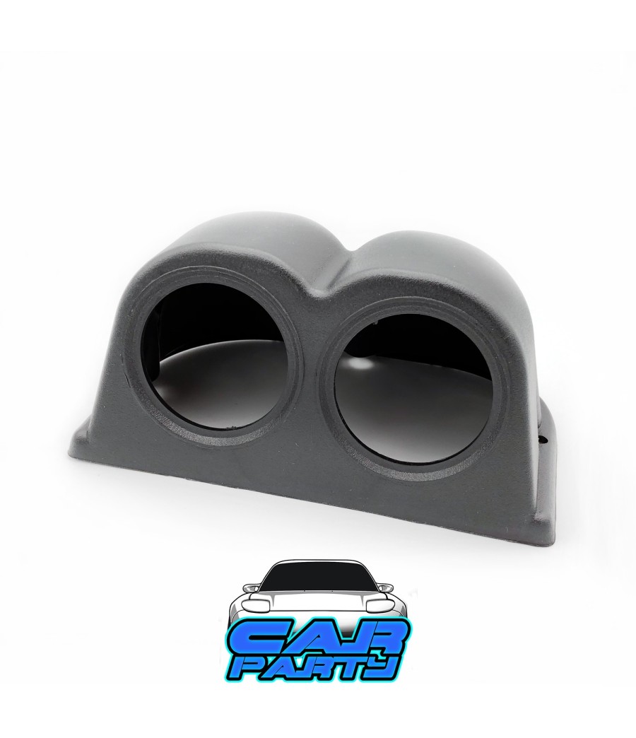 PORTA MANOMETRI 52 mm portastrumento 2 fori porta strumenti DOPPIO due manometri PORTA MANOMETRI 52 mm portastrumento 2 fori porta strumenti DOPPIO due manometri