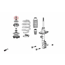 Dado ammortizzatore anteriore rinforzato Hardrace 8877 Honda Fit - 