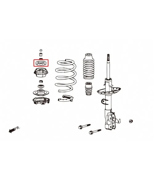 Hardrace 8878 Front Reinforced Strut Mount Damper Honda - 