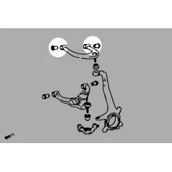 Boccola braccio superiore anteriore Hardrace 8898 Toyota 4Runner, Sequoia, Tundra - 