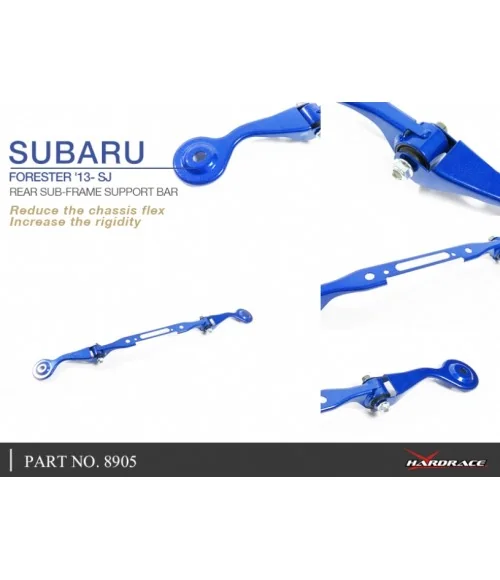 Hardrace 8905 Rear Sub-frame Support Bar Subaru Forester - 