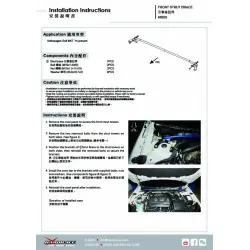 Hardrace 8926 Barra duomi anteriore Volkswagen Golf, Golf r - 