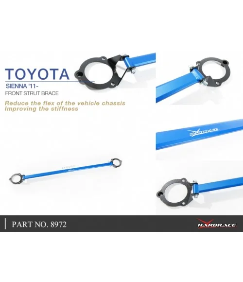 Hardrace 8972 Front Strut Brace Toyota Sienna - 