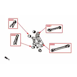 Hardrace 8990 Posteriore Anteriore - Braccio Inferiore Cadillac Ats-l - 