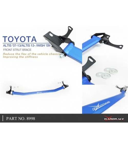 Hardrace 8998 Front Strut Brace Toyota Corolla/altis/auris, Wish - 