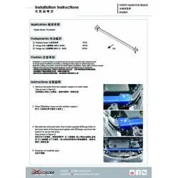 Supporto radiatore anteriore Hardrace Q0004 Toyota Sienta - 