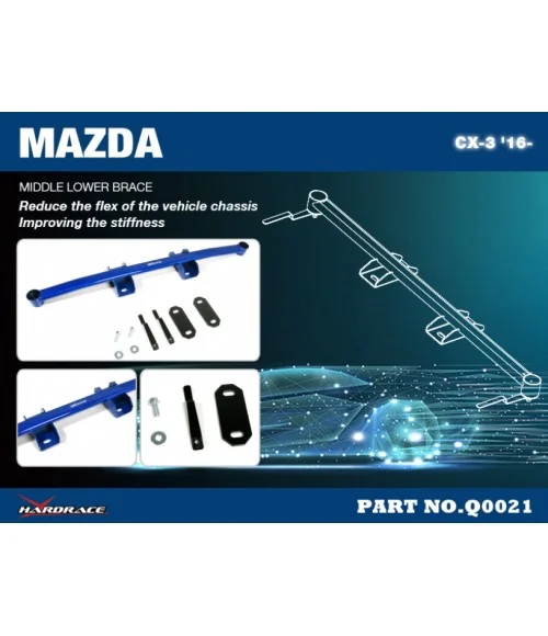 Hardrace Q0021 Middle Lower Brace Mazda CX-3 - 
