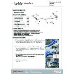 Hardrace Q0022 Rinforzo inferiore posteriore Mazda CX-3 - 