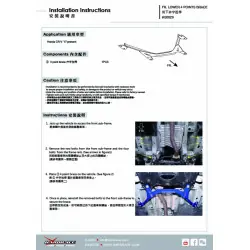 Hardrace Q0029 Front Lower 4 Points Brace Honda CR-V - 