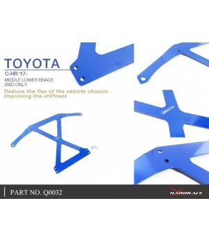 Hardrace Q0032 Middle Lower Brace Toyota Prius - 