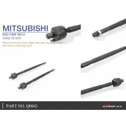 Hardrace Q0042 Hard Tie Rod Mitsubishi Lancer evolution - 