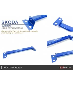 Hardrace Q0055 Middle-rear Lower Brace Skoda Superb - 