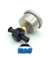 Manometro Pressione Benzina / Olio 1/8 NPT 0-11 bar 0-160 PSI + raccordo T 10mm
