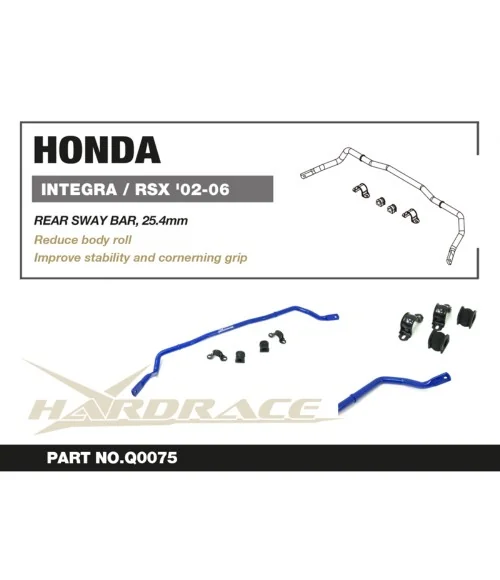Hardrace Q0075 Rear Sway Bar Honda Integra - 