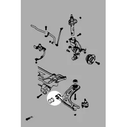 Hardrace Q0076 Braccio inferiore anteriore - Boccola anteriore Audi, Skoda, Volkswagen - 