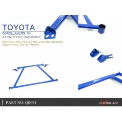 Hardrace Q0091 4 punti di rinforzo inferiore anteriore Toyota Corolla/altis/auris - 