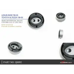 Hardrace Q0092 Rear Differential Mount Lexus IS, Toyota Altezza - 