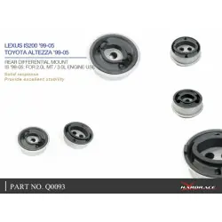 Supporto differenziale posteriore Hardrace Q0093 Lexus GS, IS, Toyota Altezza, Mark II - 