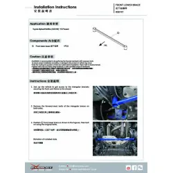 Hardrace Q0101 Rinforzo inferiore anteriore Toyota Alphard - 