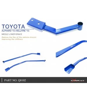 Hardrace Q0102 Supporto inferiore centrale Toyota Alphard - 