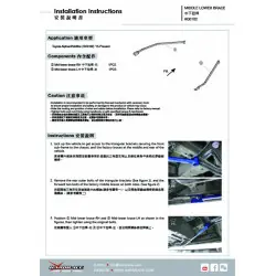 Hardrace Q0102 Middle Lower Brace Toyota Alphard - 